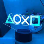 Lampa Med Playstation-Logotyp Vit